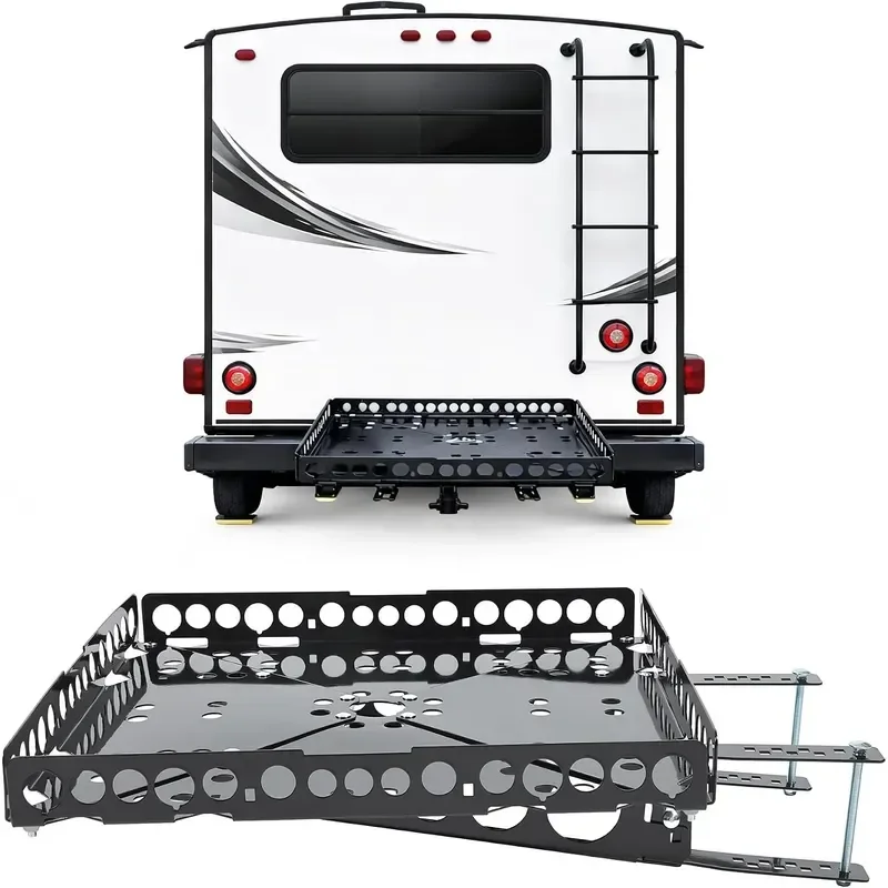 Bumper-Mounted Generator Cargo Carrier for Campers Trailers RV