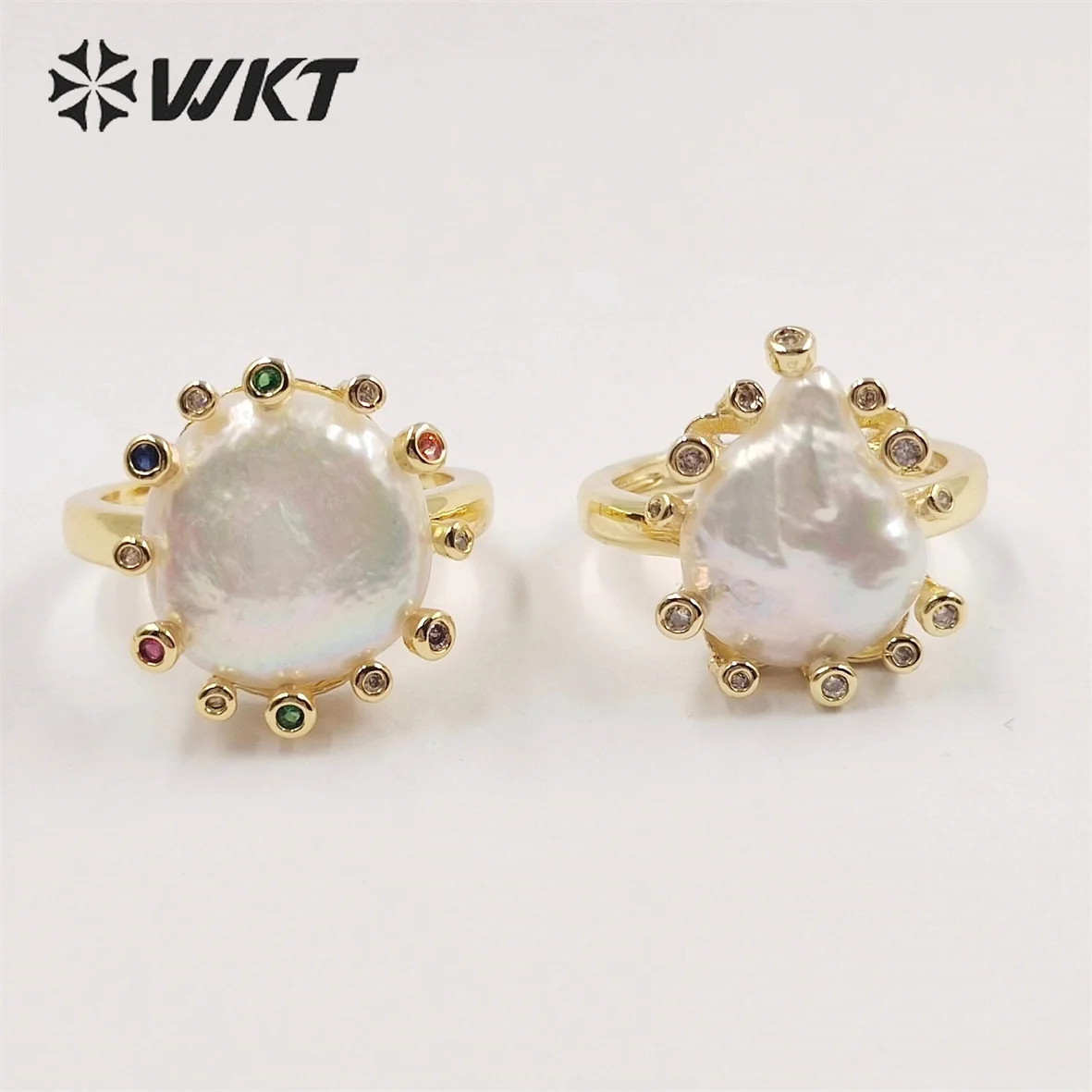 WT-MPR050  WKT 2022 Fashion Sale Women High Quality Ring Natural Pearl Round And Drop-Shaped New Design Accessories