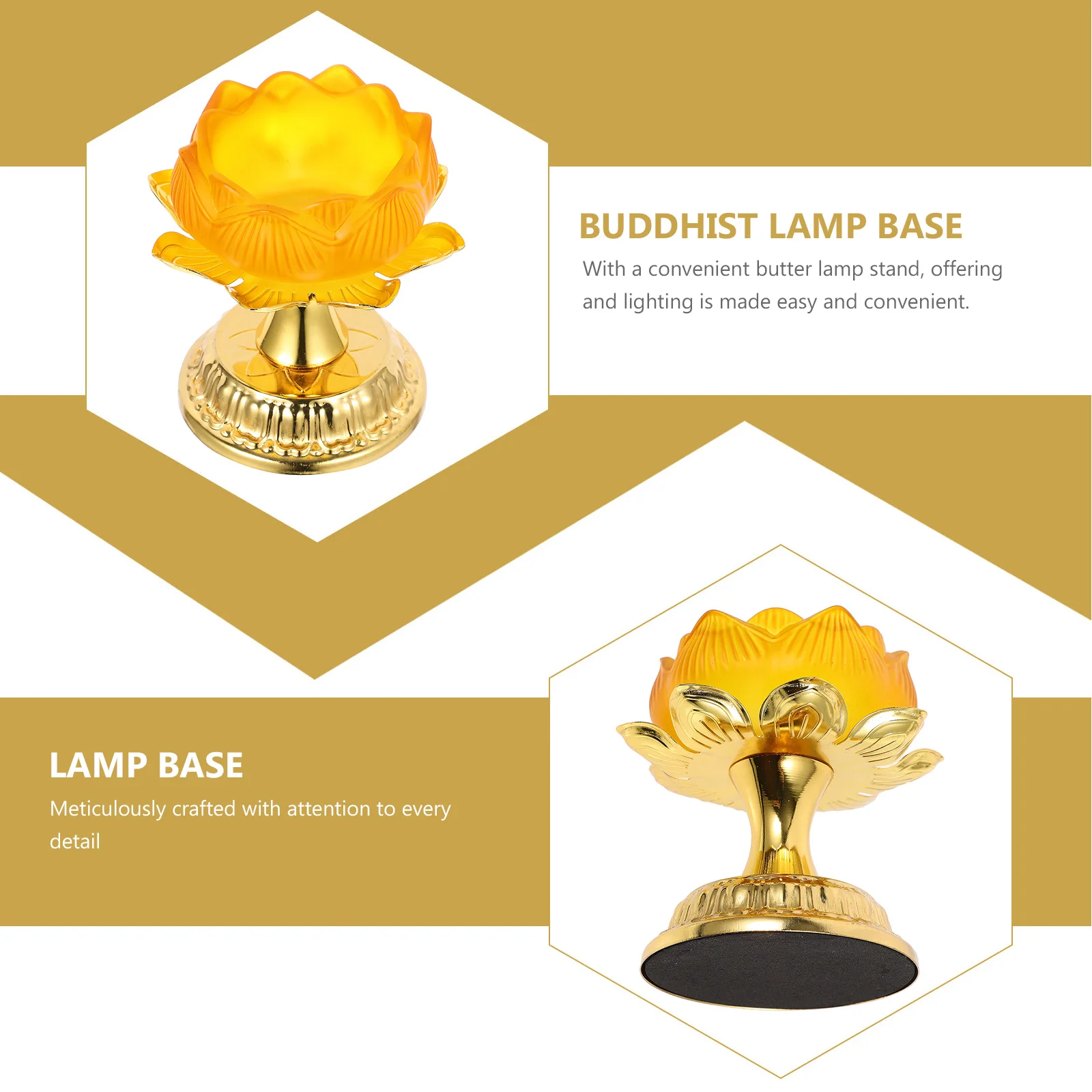 

Butter Lamp Holder Lotus Holder For Buddhist Altar Imitation Glaze Decorative Religious Stand