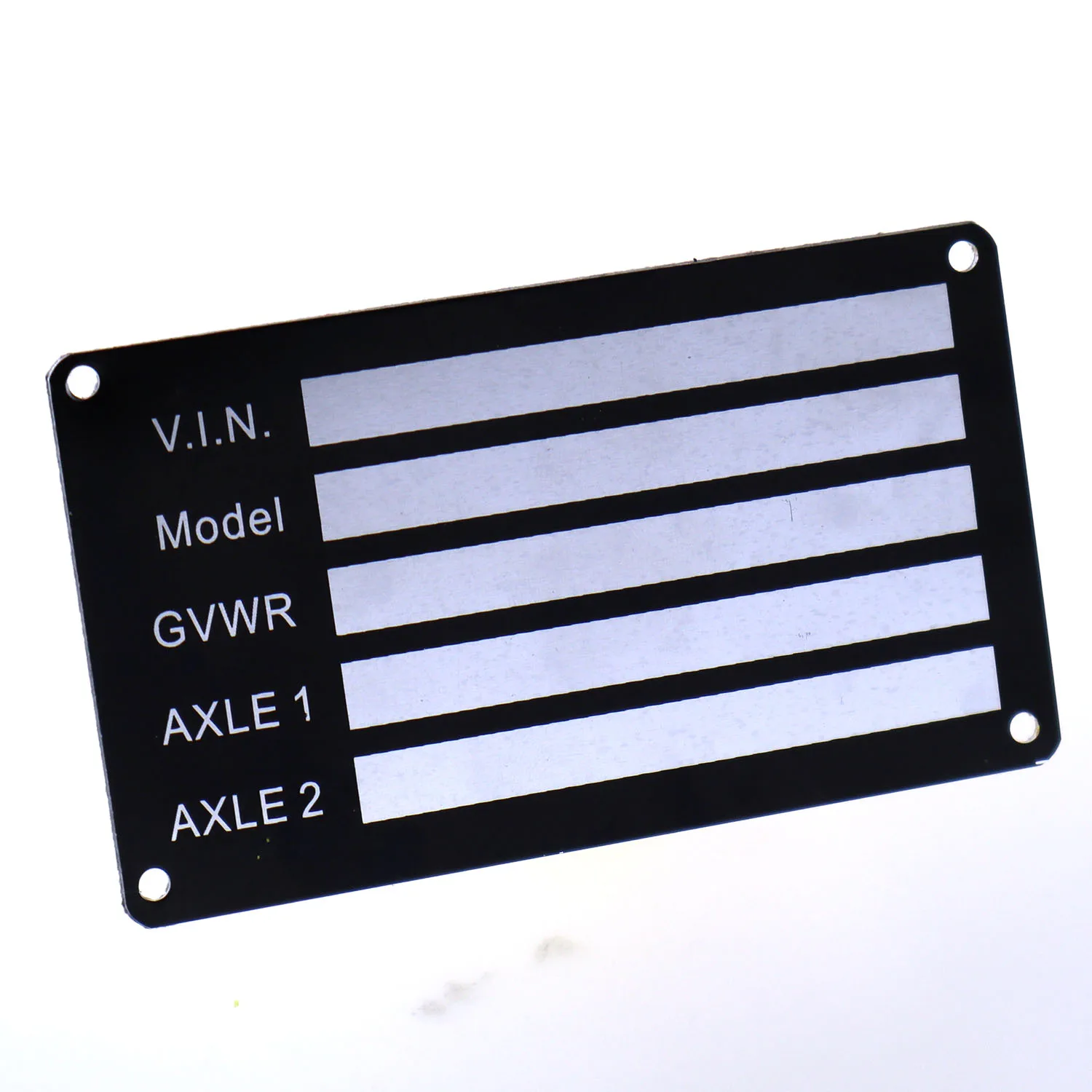 5-PACK VEHICLE TRUCK BOAT Trailer Blank VIN & Weight AXLE Chassis Plate 95mm x 55mm Identification Number