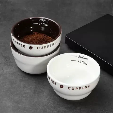 200ml 측정 부항 컵 세라믹 커피 컵 U 자형 커피 평가 컵 측정 그릇
