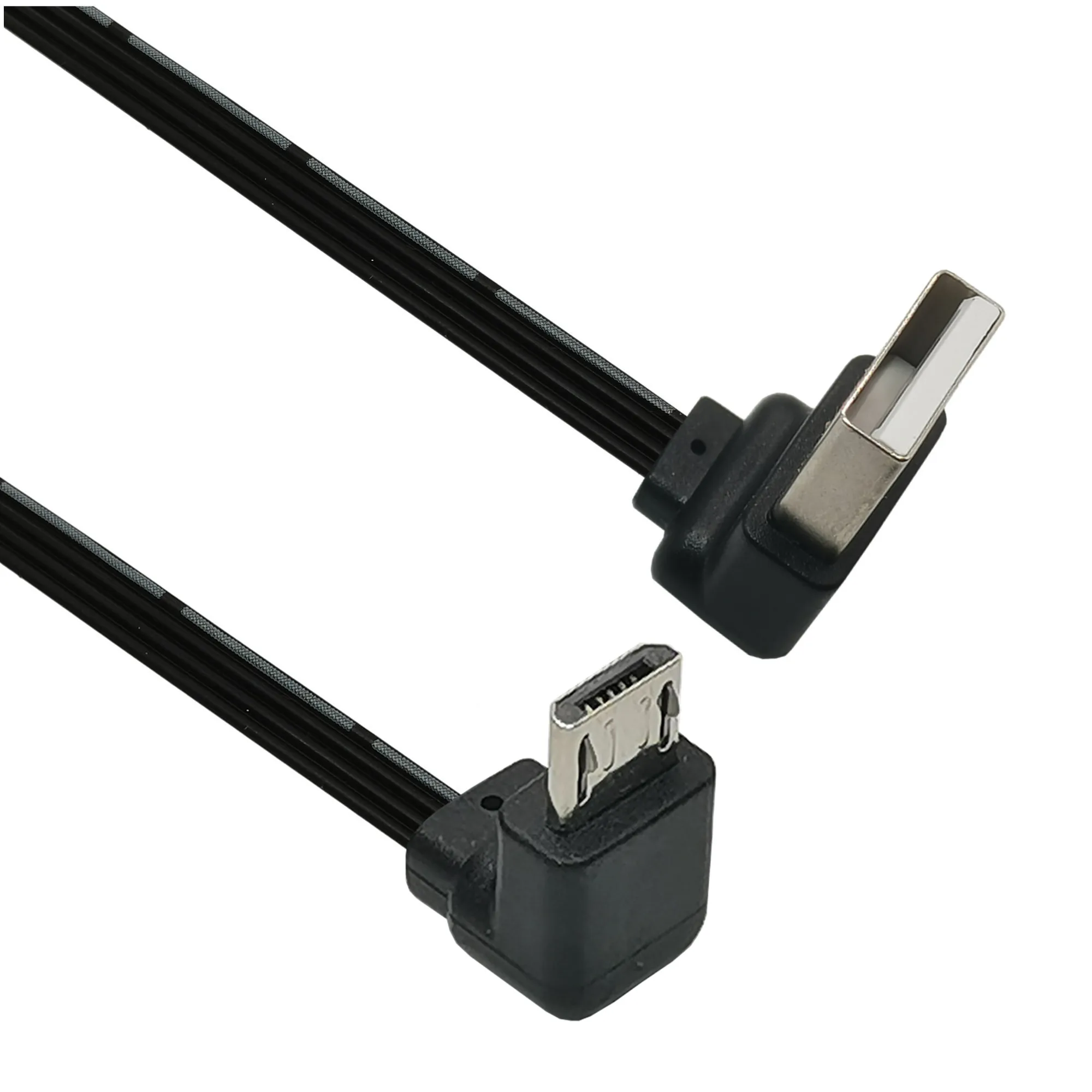 0.1m 0.2m 0.3m 90 Degree USB 2.0 to Micro USB B Male Cable Right Angle Data Sync and Charge Extender Lead 0.5m 1m