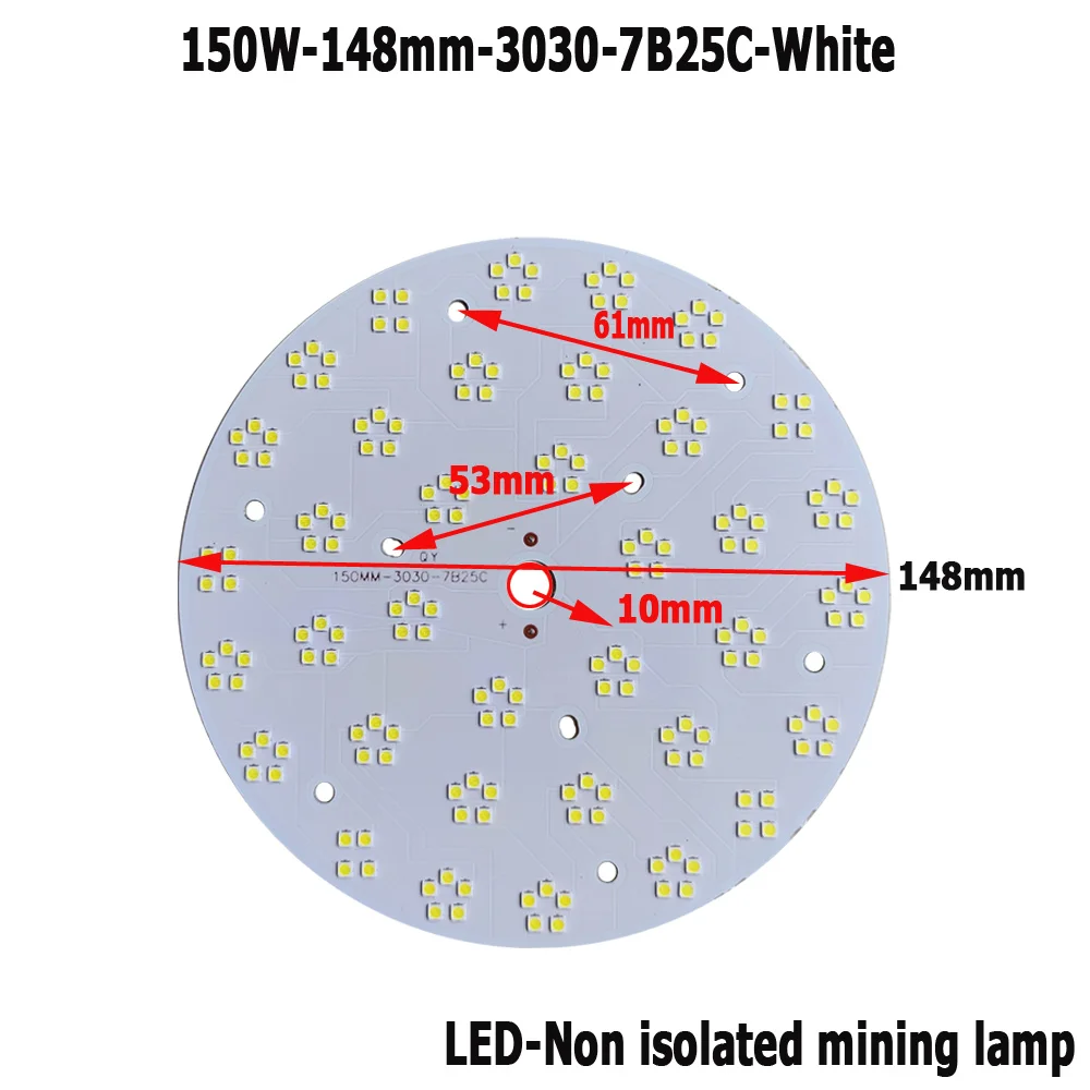 5P عالية الطاقة LED أضواء لوحة الألومنيوم 100 واط/150 واط/200 واط الأبيض SMD3030 4 في 1 التعدين مصباح مصنع ورشة عمل في الهواء الطلق ضوء لمبة