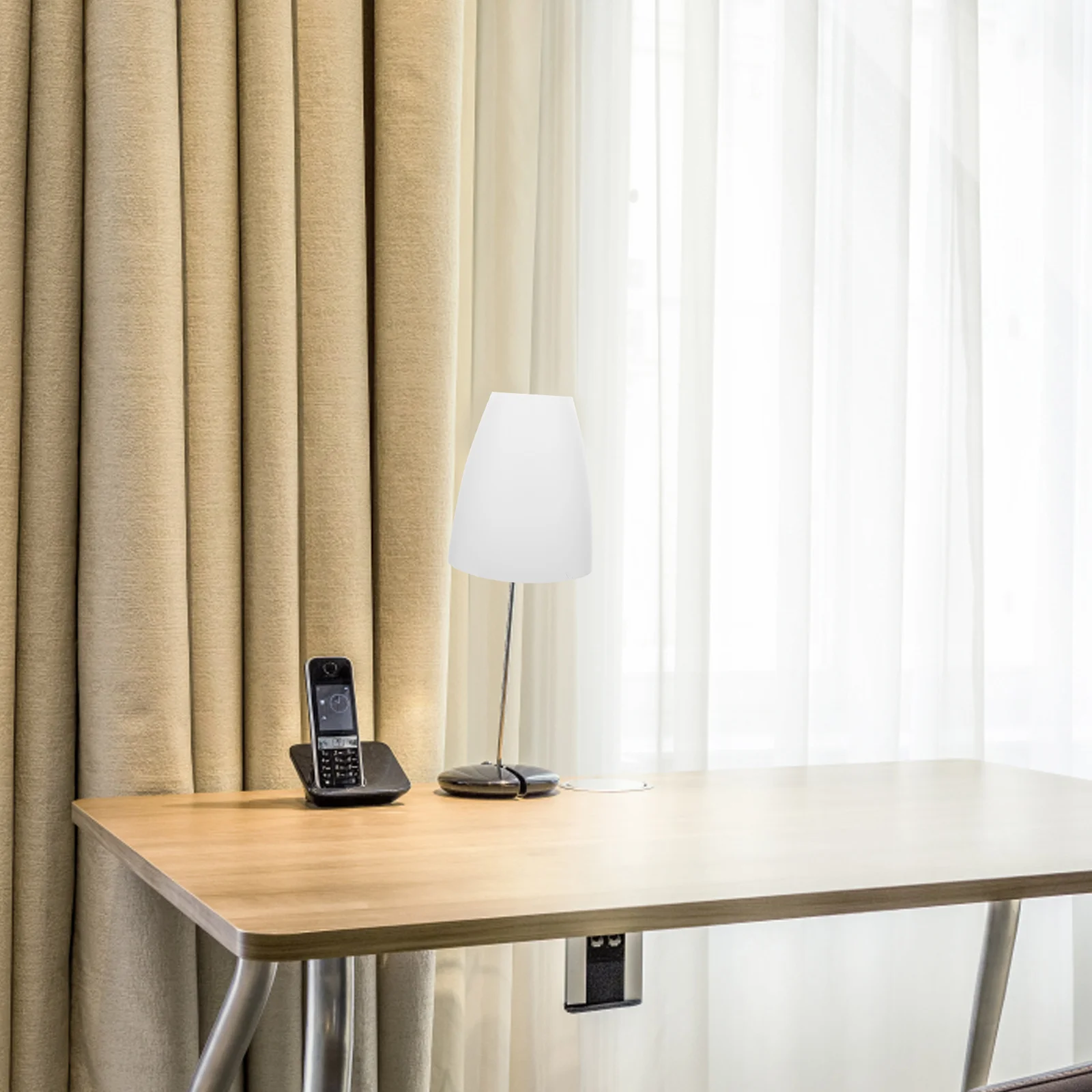 2Pcs Plastic Lampshade White 40mm Hole Desk Table Floor Shades Replacement Cover Home Decor Light Diffuser Modern