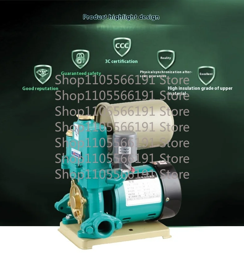 220v Booster Pump Automatic Self-Priming Pump Household Silent Tap Water Cold Water Heater Pipeline Pumping Machine