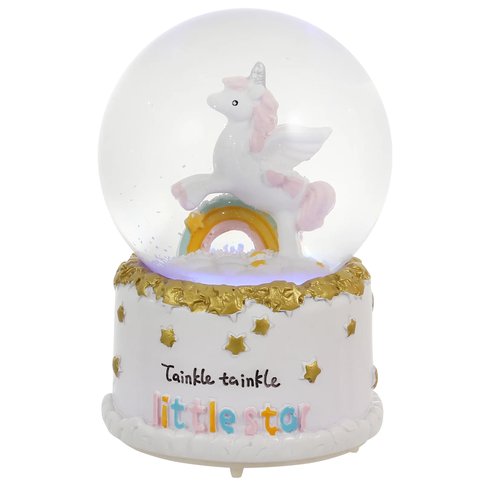 Music Decor Box Crystal Ball Light Girl Glowing Musical Snow Globe Boxes for Girls