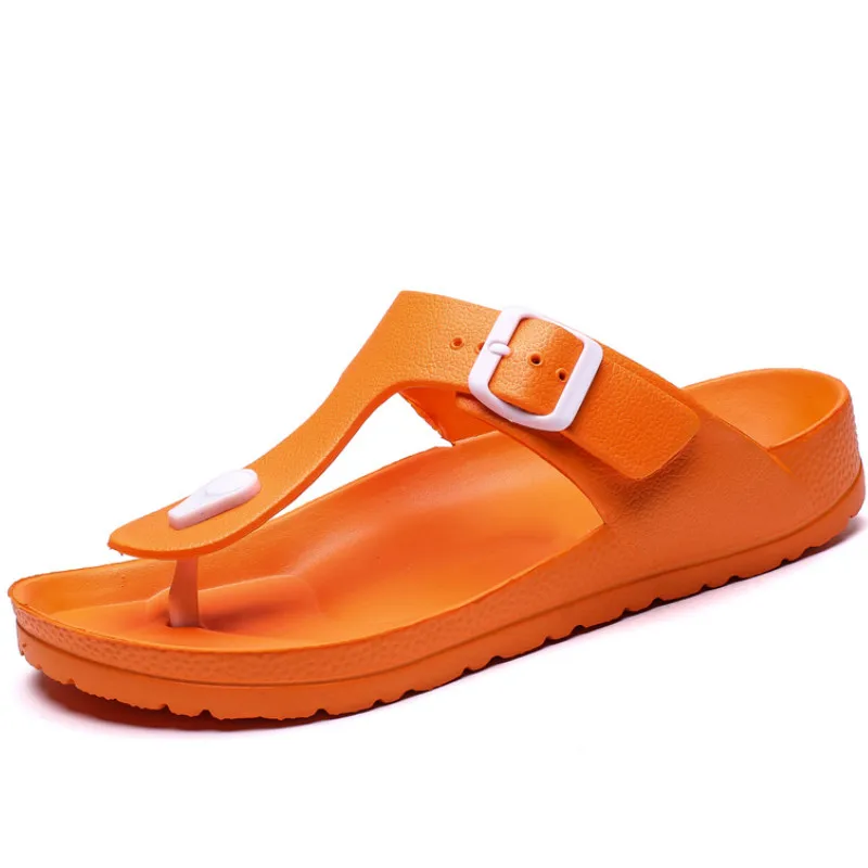 FZNYL Men Flip flops Summer Beach Buckle Sandals Non-slip Male Slippers Women Slipper Rubber Sole Zapatos Hombre Shoes