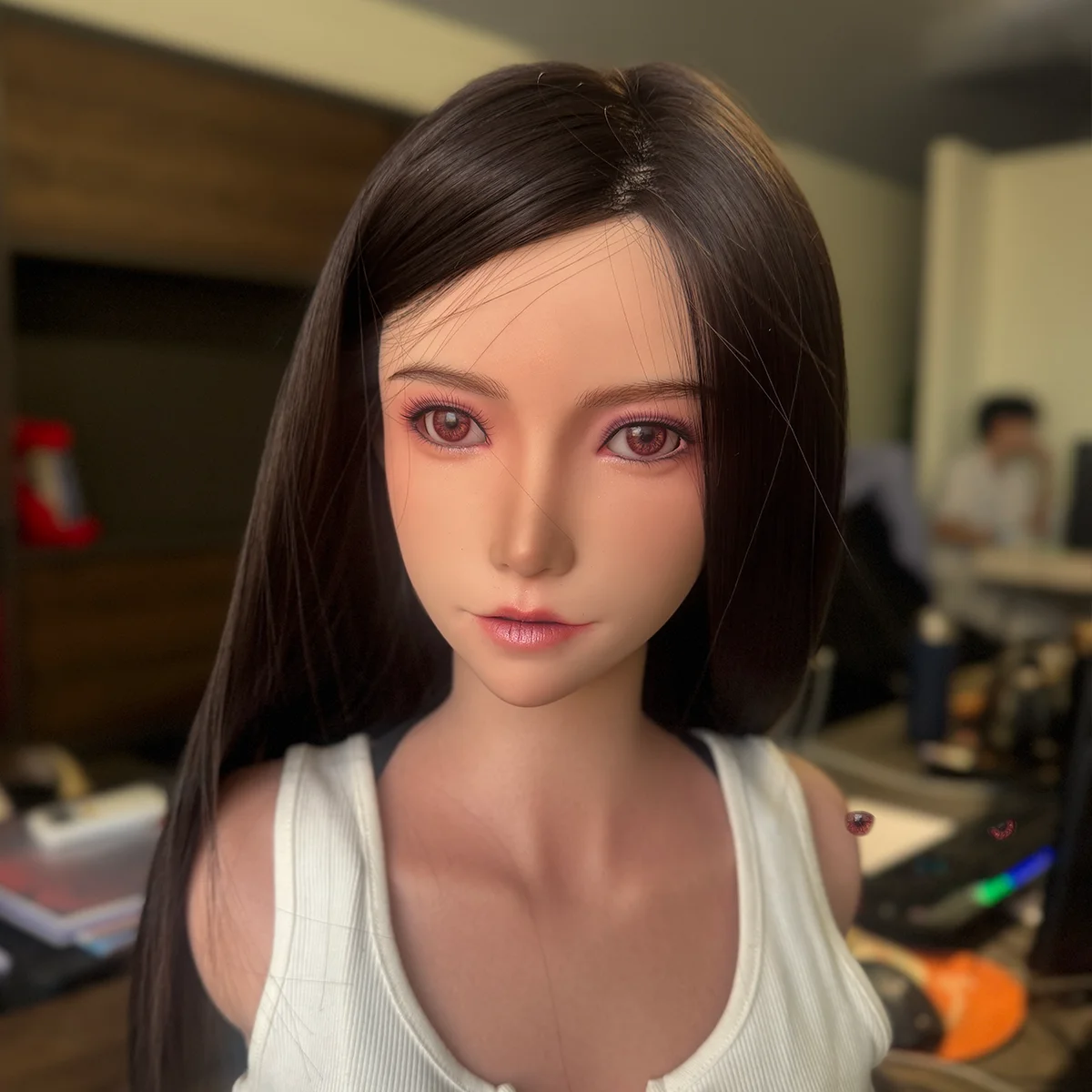 Silicone Mannequin Head Realistic Makeup Wig Display Photography Prop No Stand