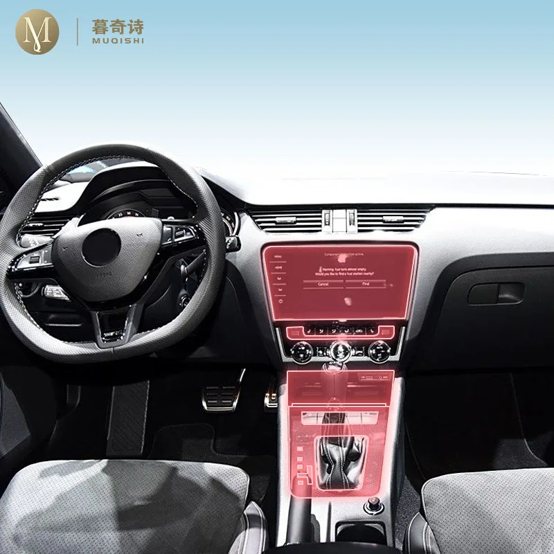

pre cut Car interior gearbox panel TPU protective film screen anti scratch repair Stickers For SKODA Octavia A7 2017-2021