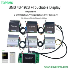 トップ-Bms 4s-192s bms,ブルートゥース付きキャンバスディスプレイ,充電器付き,太陽光発電設置用