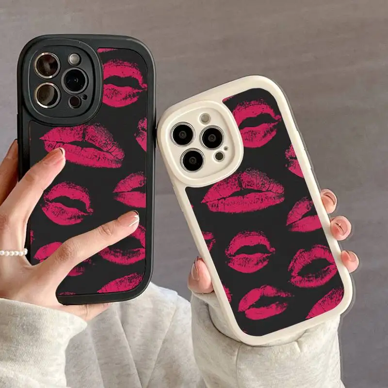 Kiss Me Phone Case For IPhone 11 12 13 14 15 Plus Pro Max PU Leather Silicon Soft Cover