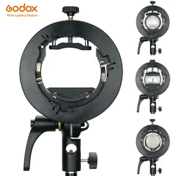 Godox S2 Speedlite Bracket S1 Updated S-Type Bowens Flash Holder Mount for Godox V1 V860III AD200 AD400Pro TT600 Snoot Softbox