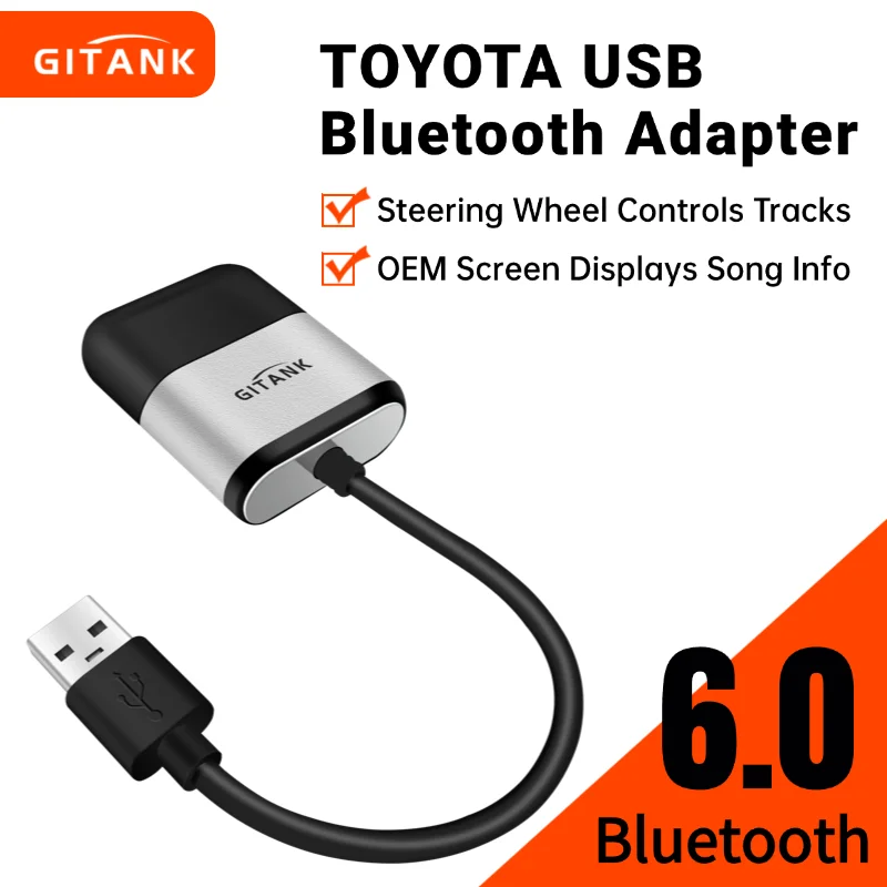 GITANK USB Bluetooth 6.0 Adapter for Toyota Lander Crusier LC150 LC200,Crown,Prado and Lexus iPod iPhone Music Interface
