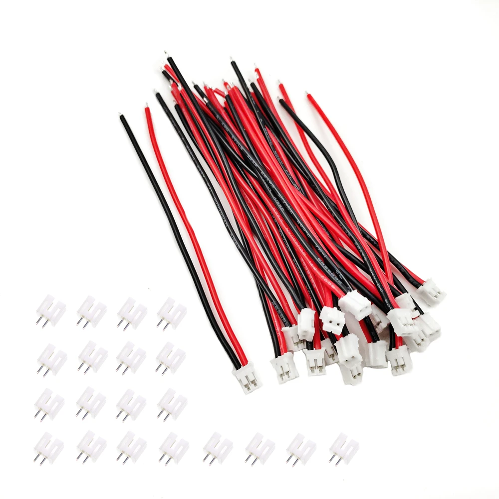 JST-PH 2.0 2P Micro Electrical Male Connector Plug with 22awg 10cm Silicone Wire