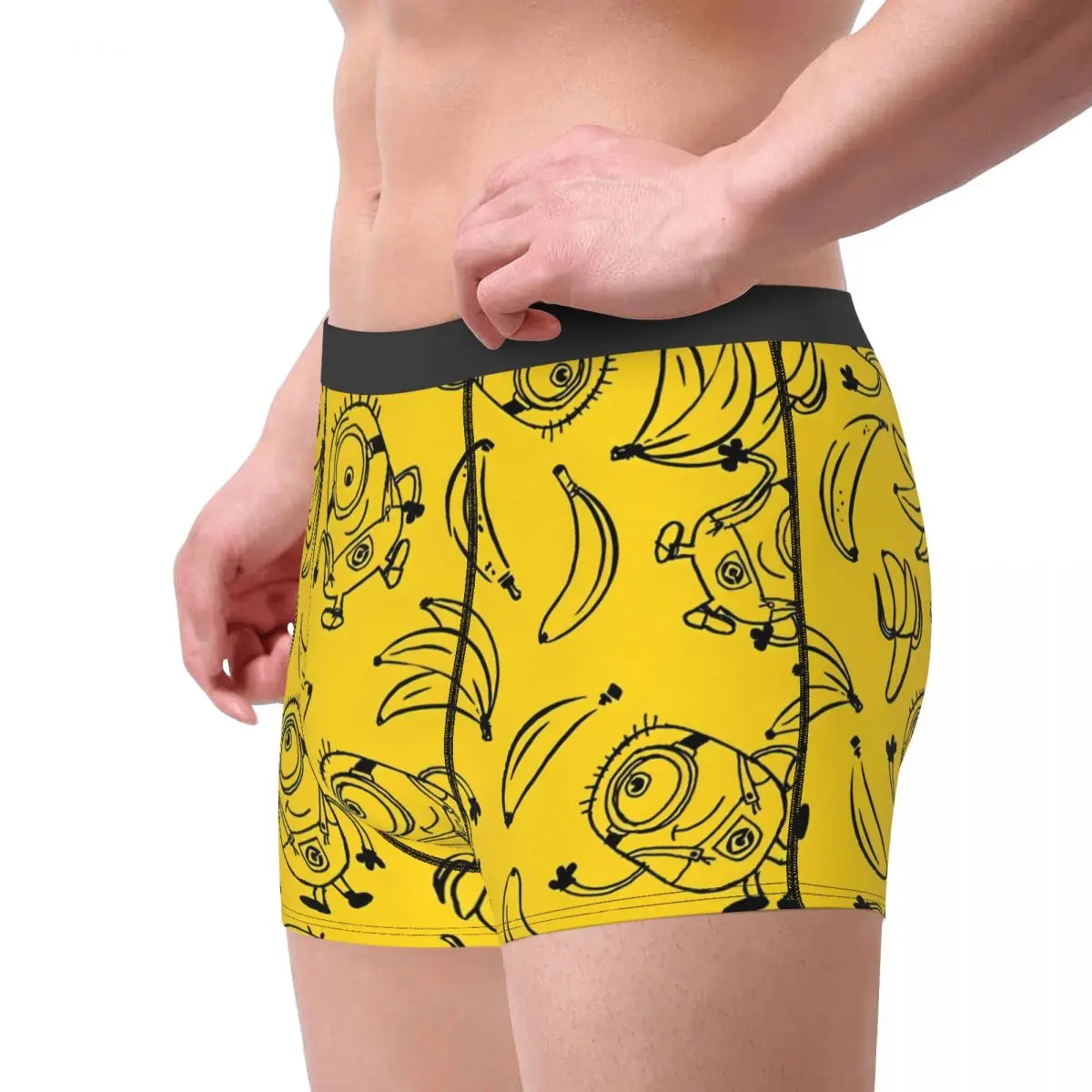 Personalizzato M-Miniones modello divertente boxer pantaloncini da uomo simpatico cartone animato film slip intimo novità mutande