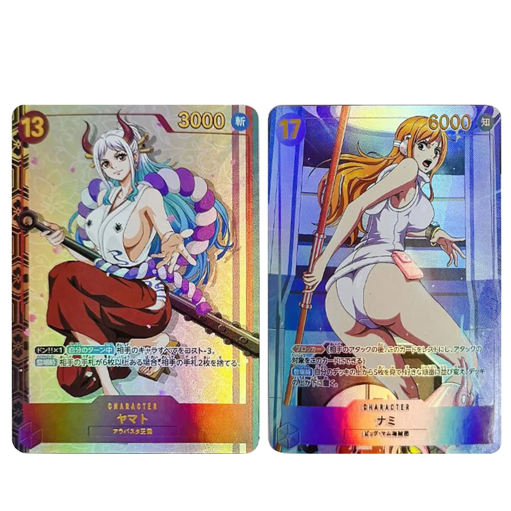 One Piece DIY 9PCS/SET Nami Vivi Robin Hancock White Star Yamato Collectible Card Refraction Glitter Texture Foil Holiday Gifts