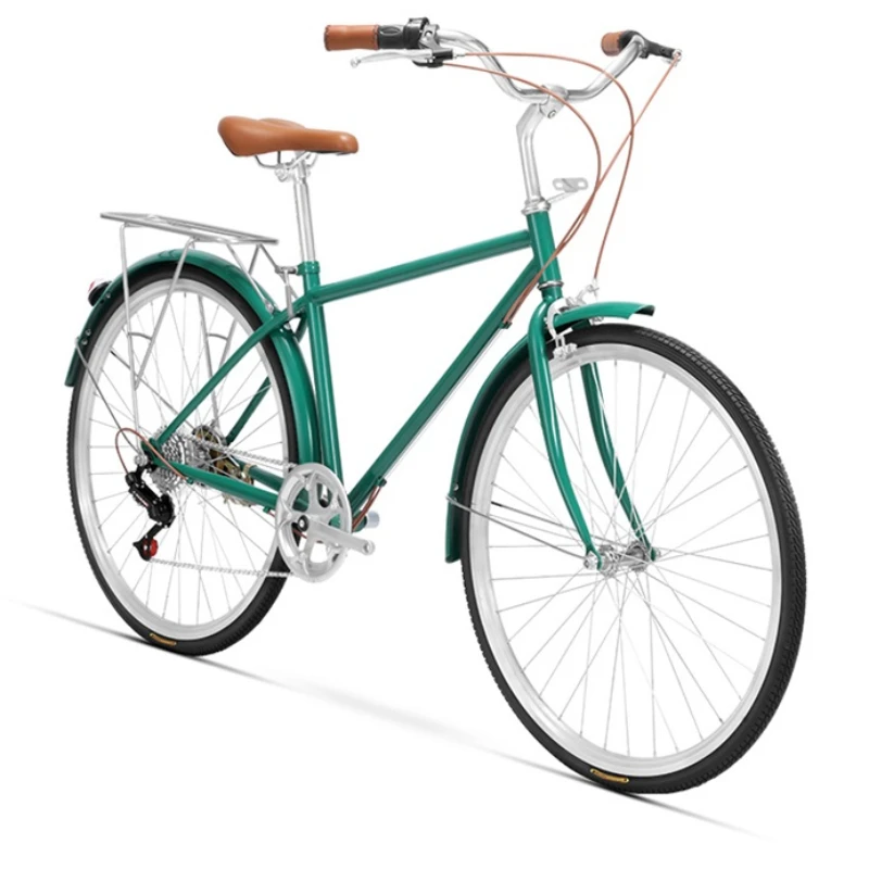 Yjq Commuter Bicycle Men and Women Variable Speed Retro Walking to Work Adult Lightweight Student