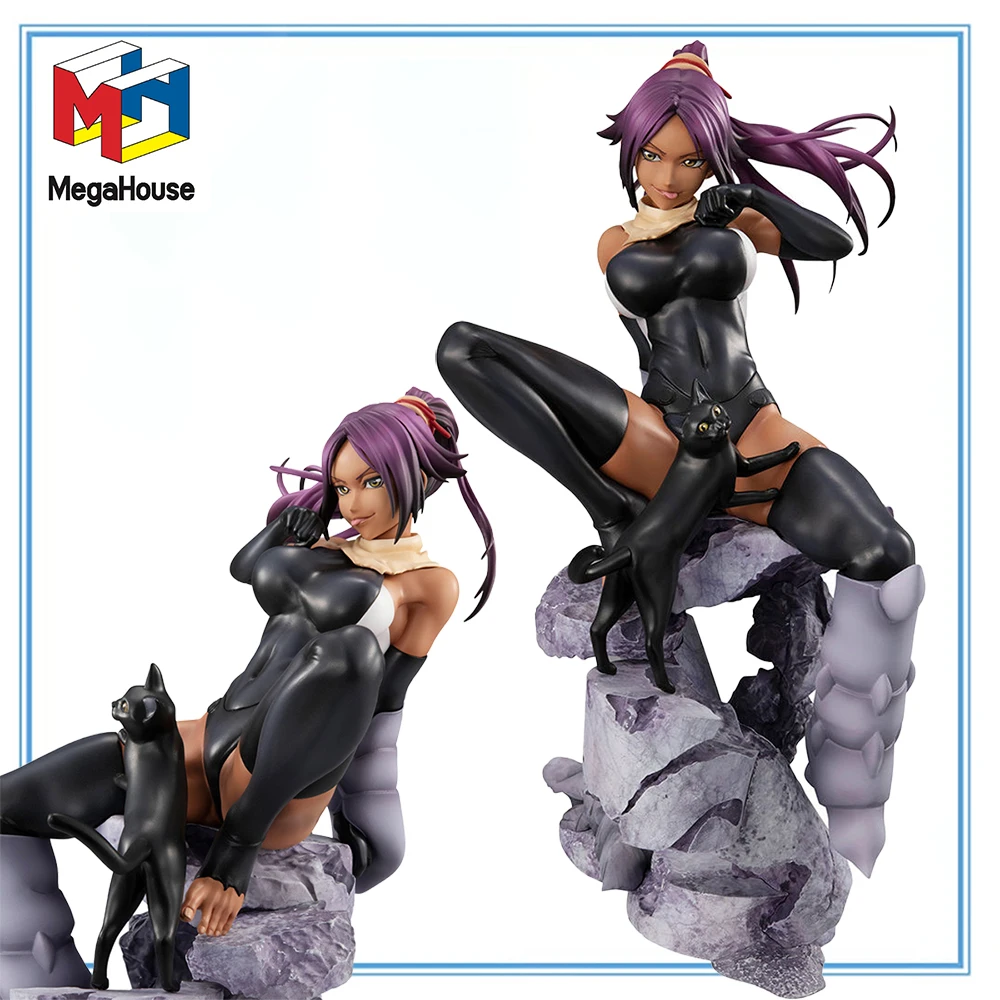 

100% оригинал в наличии MegaHouse G.E.M. Bleach Shihouin Yoruichi Аниме Фигурка Коллекция Серия Гаражный комплект Модель Украшения