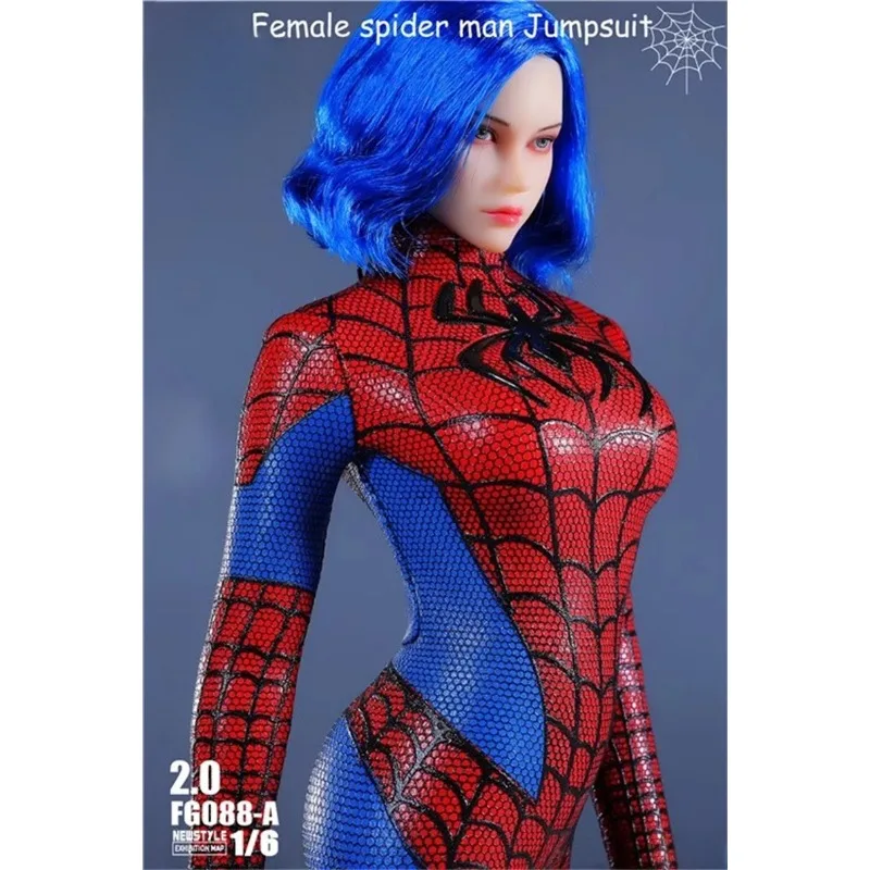 1/6 Scale Fire Girl Toys FG088 Spider Girl Soldier Bodysuit Jumpsuit Clothes Model for 12'' TBL S07C/S10D Action Figure Body Toy