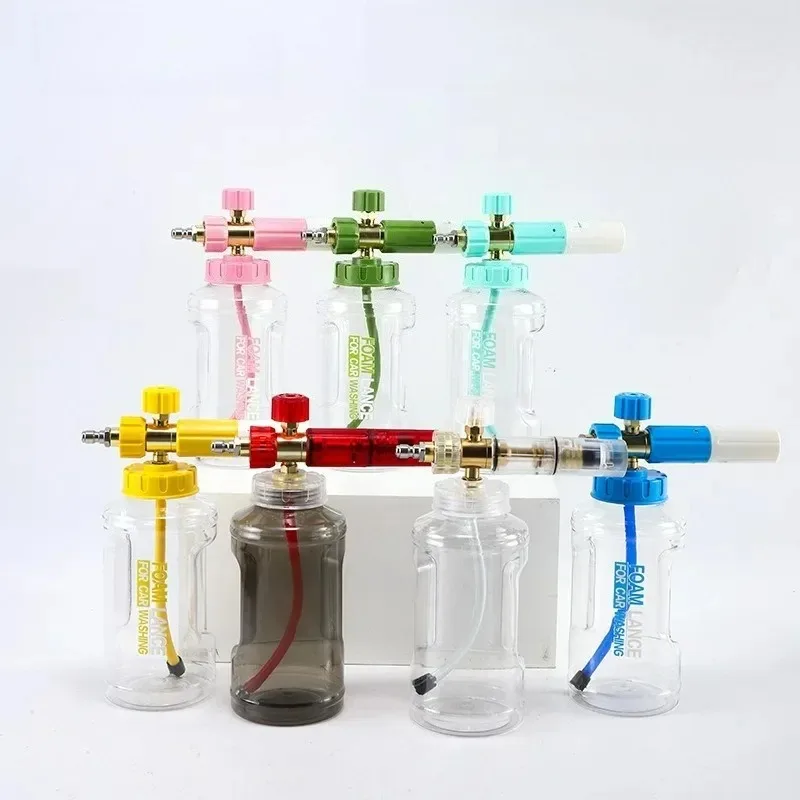 Car Washing Water Gun Manufacturer Direct Selling High-pressure Washer Foam Spray Bottle Transparent PA All Copper
