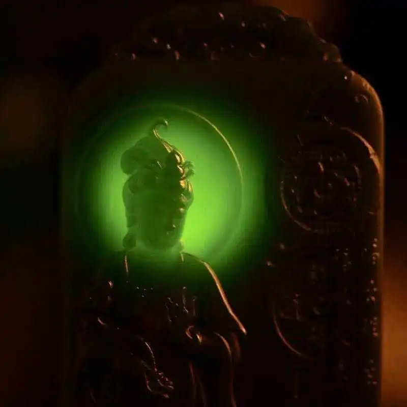 شينجيانغ Hetian اليشم الياقوت زن التنوير قوانيين قلادة اليشم العلامة التجارية الطبيعية الرجال التنوير قوانيين قلادة #3