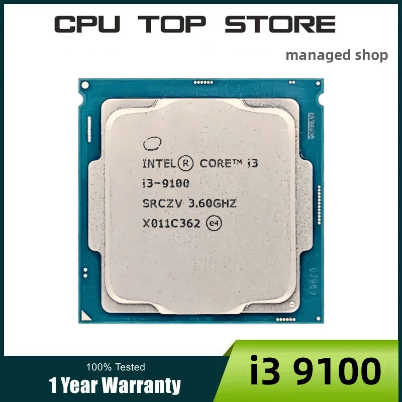 Intel Core I3 9100 3.6GHz LGA 1151 CPU Processor 4-core 4-thread 6M 65W
