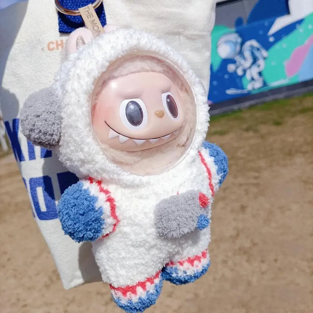 Clothing Only 17cm for LABUBU outfit Lacquer Enamel Doll Baby Cloth Handmade Astronaut Set Face Mask Space Suit