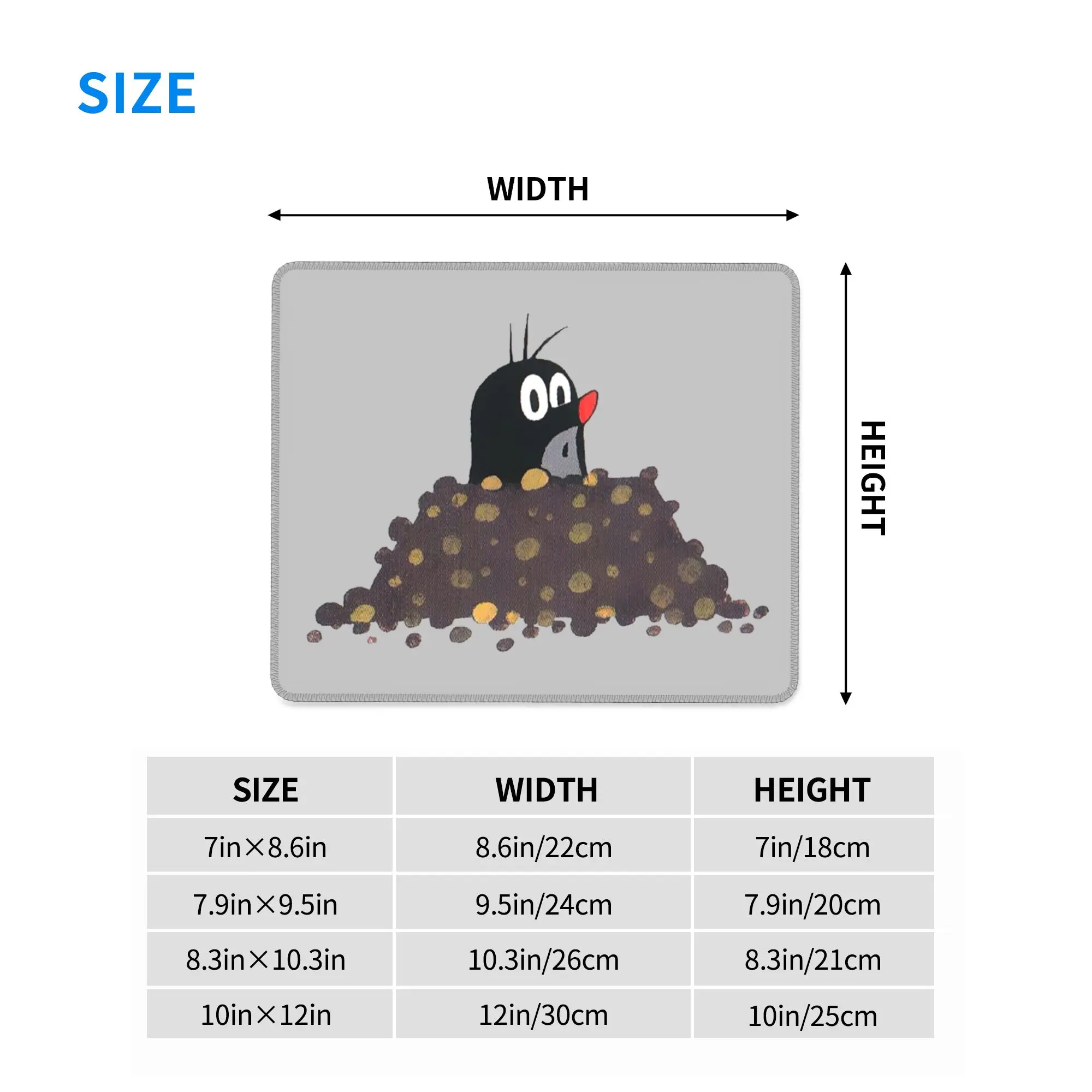 Mole Happy Krtek  Mouse Pad Computer Keyboard Mouse Mat Gaming PC Laptop Desk Mat Office Accessories Table Mats