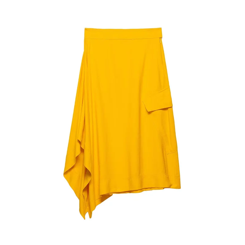 

Summer Women's Asymmetric Pocket Skirt 2026 New Fashionable Slimming Long Skirts Elegant Women's Skirt