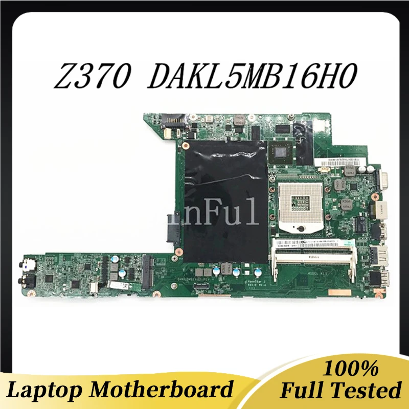 

DAKL5MB16H0 Free Shipping High Quality Mainboard For LENOVO Ideapad Z370 laptop Motherboard HM65 DDR3 Notebook 100% Full Tested