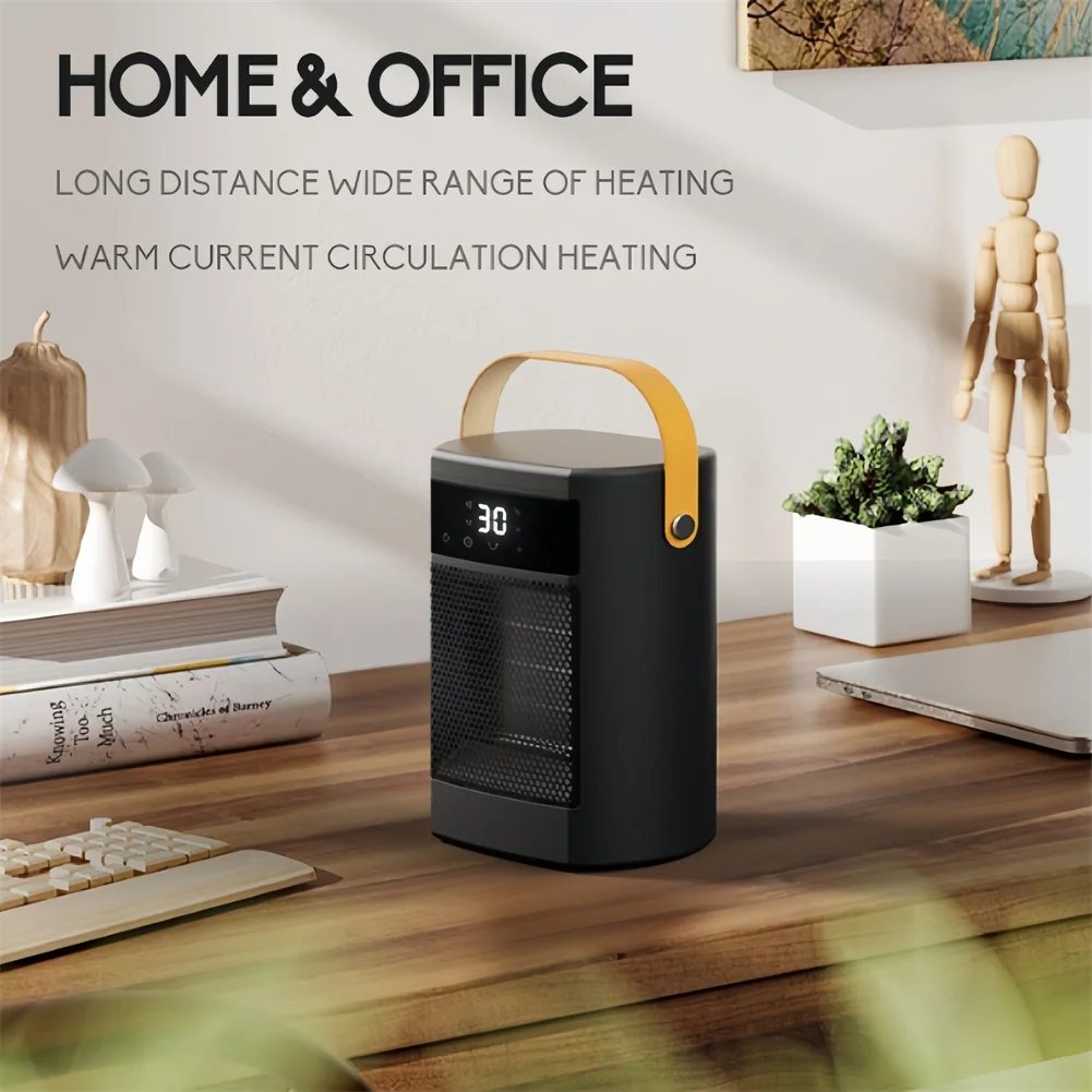 Zdalnie sterowany przenośny grzejnik PTC o mocy 1500 W z oscylacyjnym wentylatorem, dotykowymi ustawieniami prędkości i funkcjami bezpieczeństwa do użytku domowego