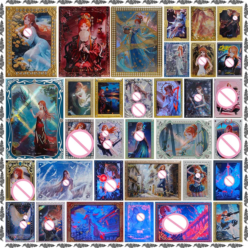 Tarjetas Coleccionables de Anime ONE PIECE, Raras, de Metal, Nami, HF, SGP, CMX, QH, SSP, SU, SPV, SEC, ASC, WWS, VCJ, PM, XP, SVS, Juguetes para Hombre, Regalo de Cumpleaños