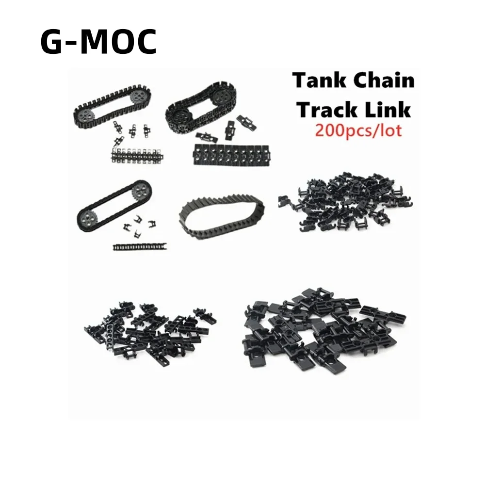 

G-MOC Buildings Blocks 3711 3873 88323 57518 Tank Chain Track Link Particle Assembles DIY Bricks Kids Toys