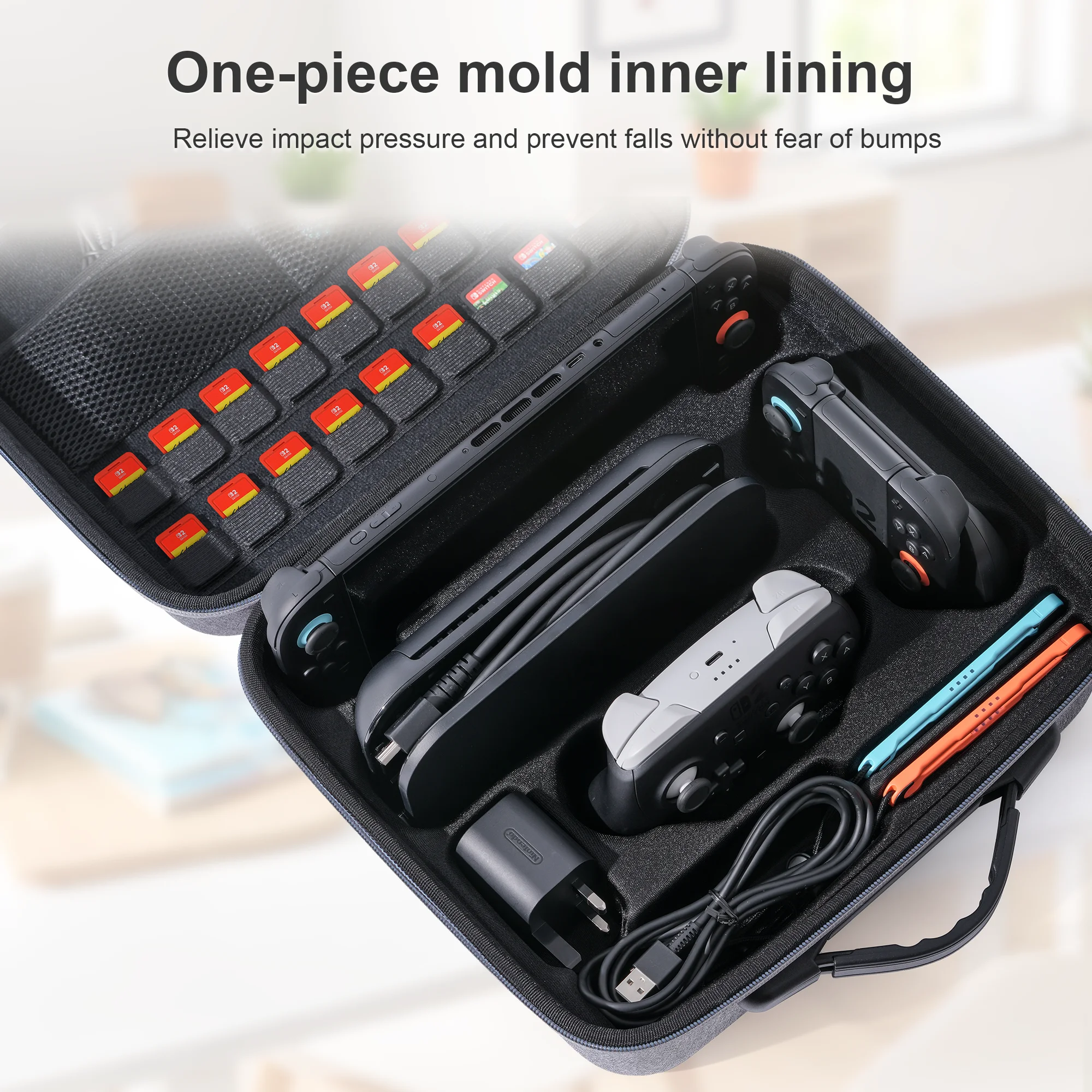 Switch 2 Travel Case Portable Storage Bag All-in-One Carrying Case Hard Shell Bag for Nintendo Switch 2 Console Game Accessories