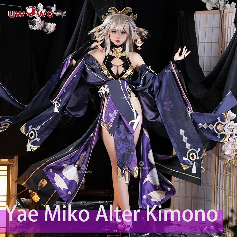 

LAST BATCH UWOWO Genshin Impact Fanart Yae Miko Cosplay Costume UWOWOxDISHWASHER1910 Alter Kimono Style Halloween Costumes
