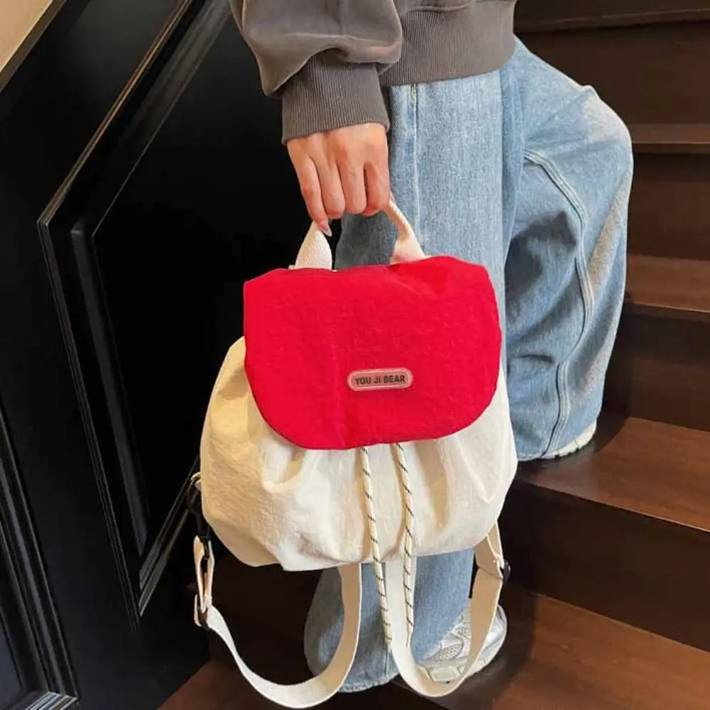 Креативный однотонный рюкзак на шнурке, быстросохнущий школьный рюкзак большой вместимости для студентов, сумка для хранения, сумка на плечо, рюкзаки