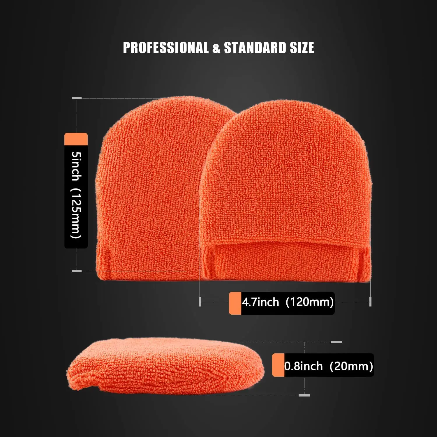 SPTA 10pcs Soft Microfiber Car Wax Applicator Mitts Wax Foam Applicator Pad For Apply and Remove Wax Car Cleaning Pad