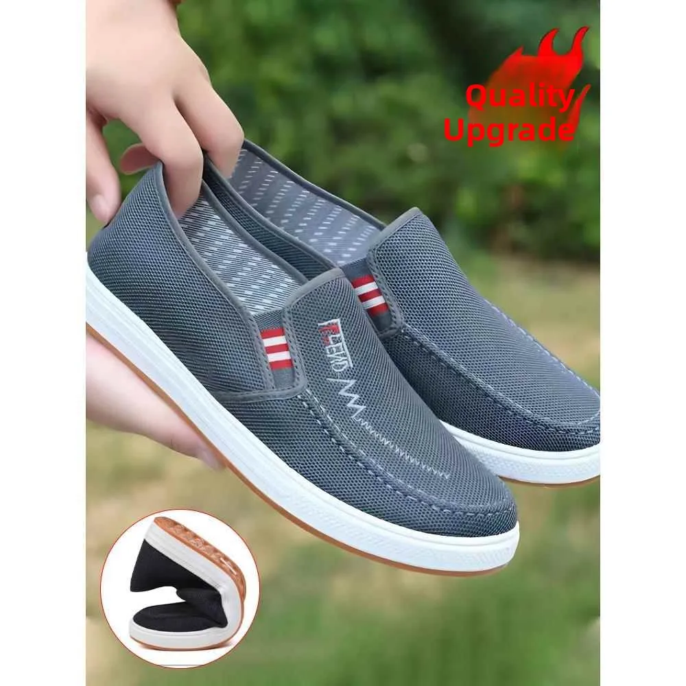 

Men's Canvas Shoes Breathable Work Casual Beijing Style Slip-On Loafers Spring Autumn Low Cut Ethylene Shoe Upper Other Closure