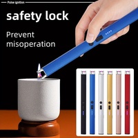Electric Arc Lighter Windproof Portable Pulse Plasma USB Rechargeable Flameless Cigarette Lighter for Camping Kitchen OutdoorBBQ
