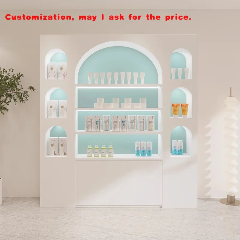 

Изготовленный на заказ. Косметические товары Витрина Салон красоты Бутик Витрина Трансляция Комната Фон Шкаф Коммерчи