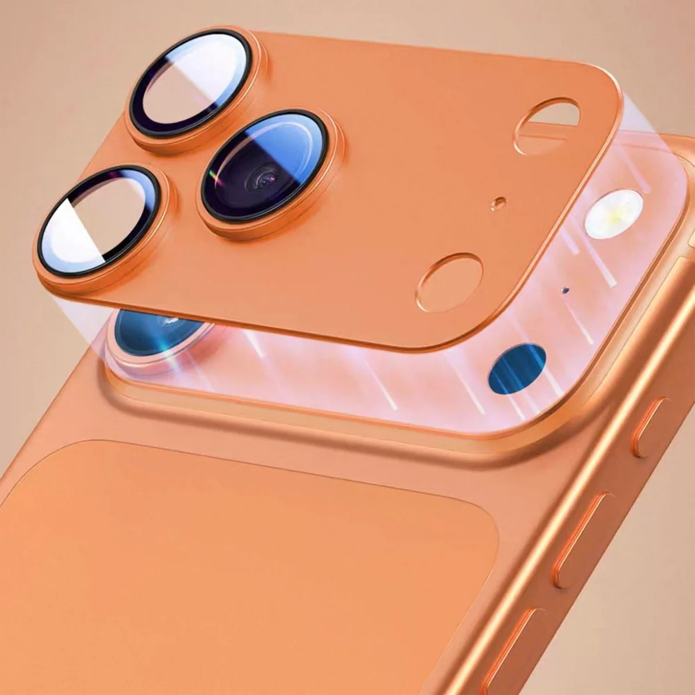 2er-Set matter Panzer-Kameraobjektivschutz für iPhone 17 Pro Max, 17 Pro, 17 Air – Metallring-Objektivschutz aus gehärtetem Glas, Zubehör