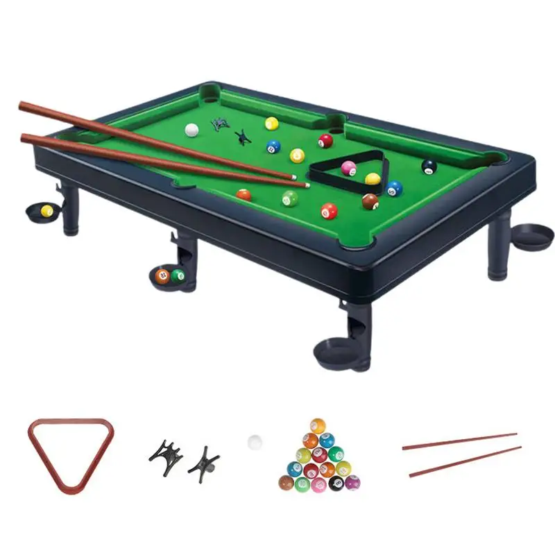 Mini Pool Table Tabletop Desktop Billiards SnookerTable Billiards Game Tabletop Pool Set Portable Pool Table For Kids Party