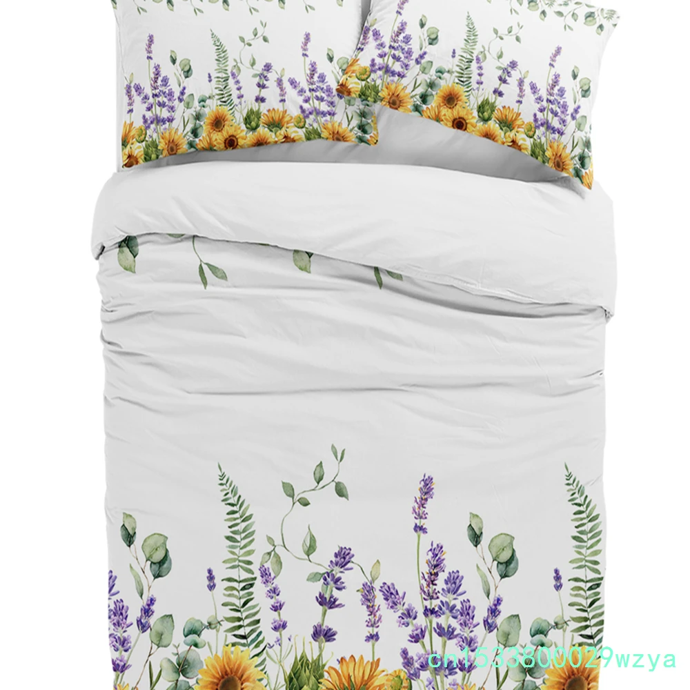 Home Textiles Bedding - Wild Flower Eucalyptus Sunflower Plant Lavender