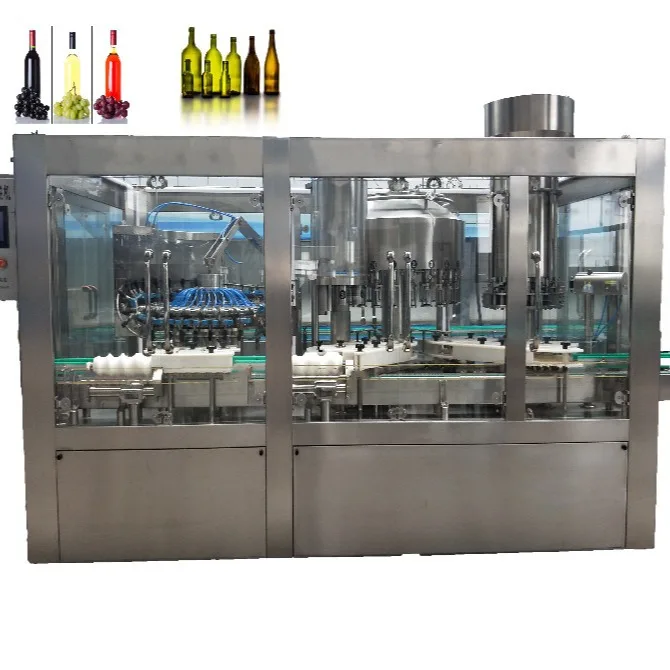 Динамическая линия наполнения вина 3-в-1, автоматическая промывочная и наполняющая винтовая крышка Машина для наполнения вина и напитков 3-в-1