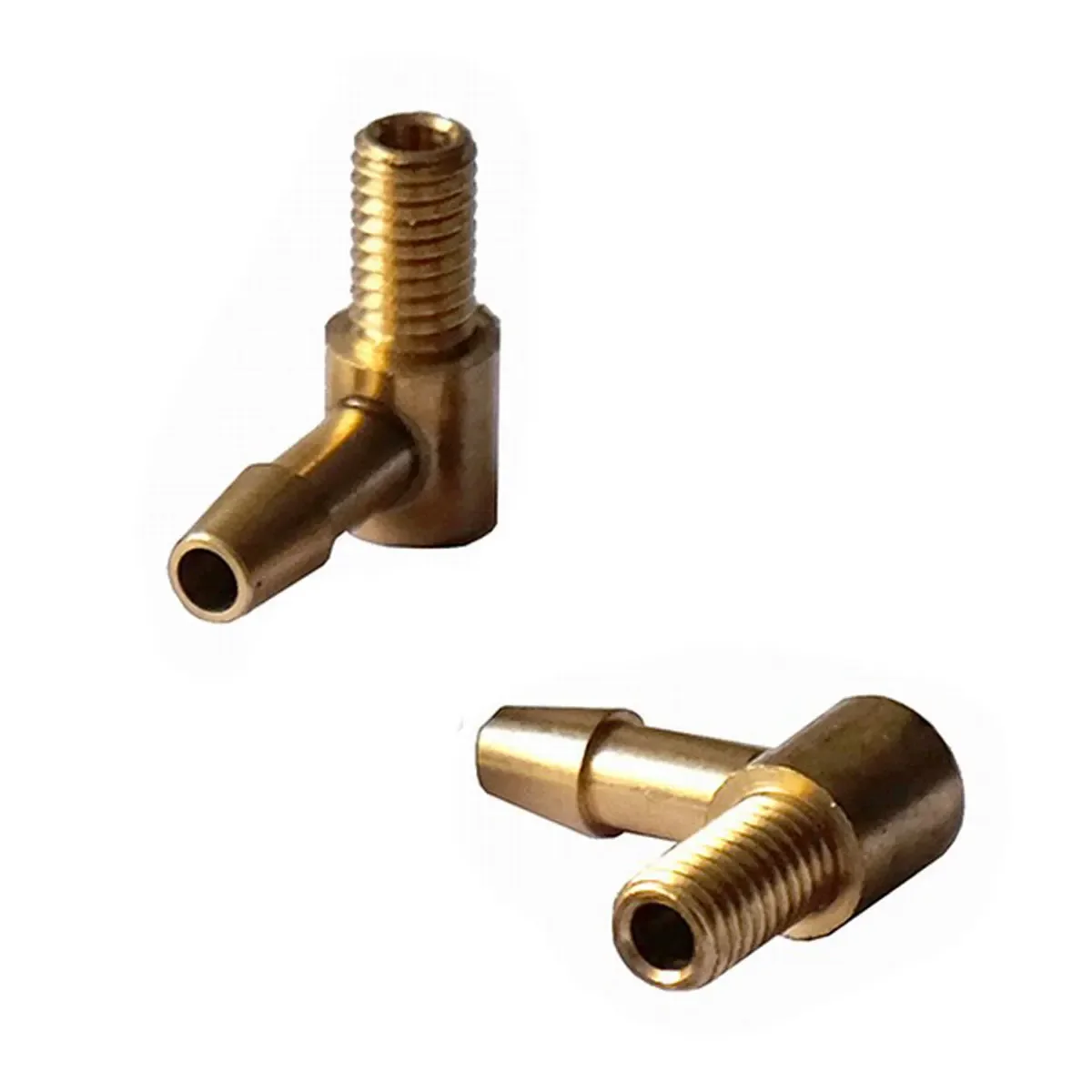 Buse de carburant de mamelon de refroidissement par eau ESC de moteur en laiton de 2 pièces 90 degrés pour la bateau RC