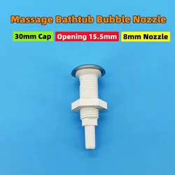8mm Nozzle 30mm Cover Straight Bubble Nozzle Φ8 Chromed Cap PVC Base Hot Tub Air Jet Nozzle Massage Bathtub Jet Nozzle
