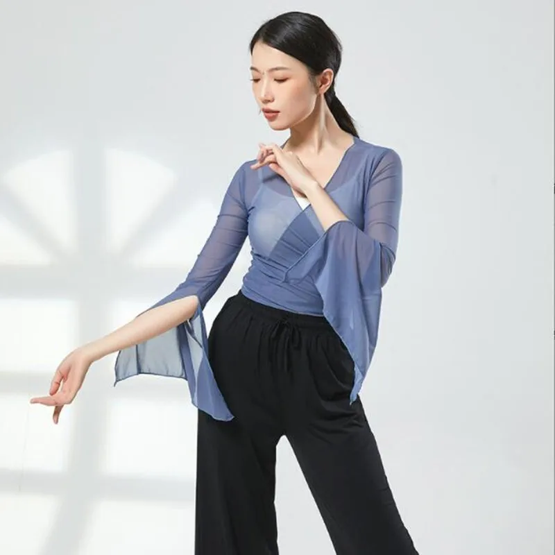 sexy-gaze-envoltorio-superior-malha-transparente-tule-camisa-chifre-manga-feminina-danca-classica-basico-cardigan-olhar-moderno-hanfu-novo