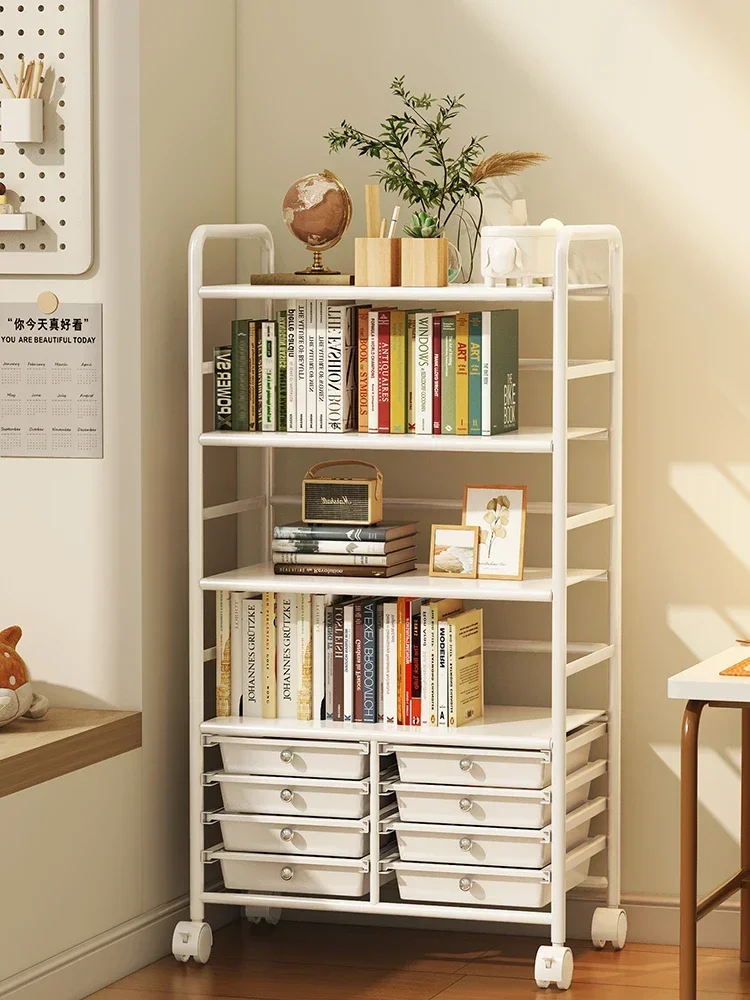 

Книжный шкаф, стеллаж для хранения в гостиной, премиум-стеллаж для книг, напольный передвижной шкаф для хранения вещей