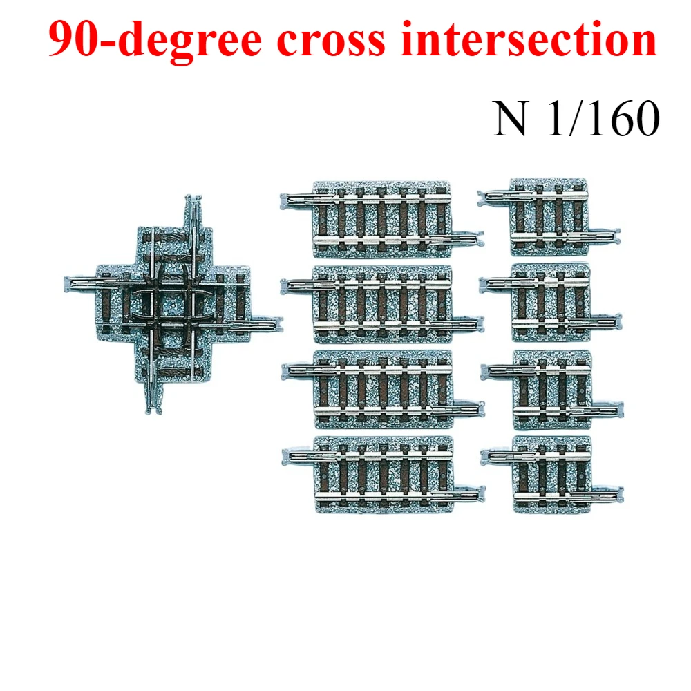 TOMIX N Scale 1/160 Train Accessories 1324 90-degree Cross Intersection Track for Model Railway Layouts and Diorama Decoration