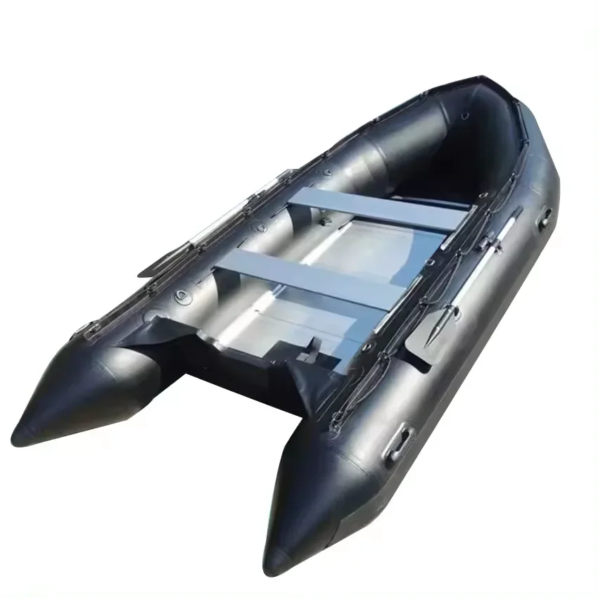 High Quality Aluminum floor Pvc Folding Pontoon Rubber boat Inflatable Boat